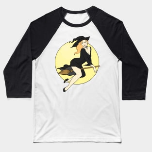 Witch Pinup Baseball T-Shirt